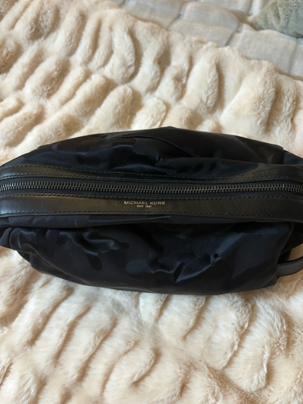 Michael Kors Black Nylon Toiletry Bag
